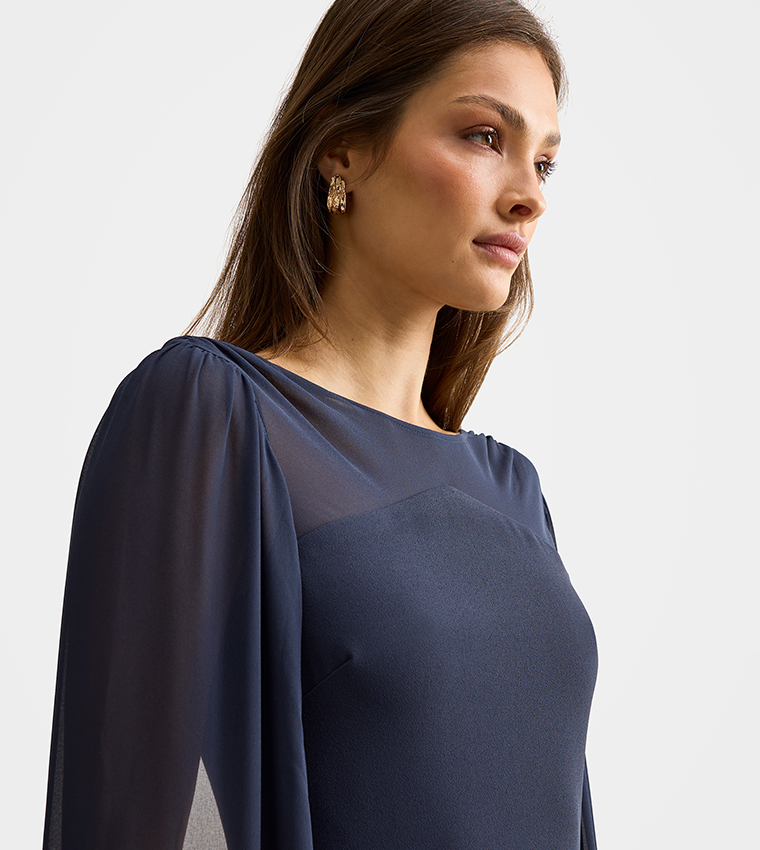 KENNEDY Dramatic Sleeves Maxi Dress