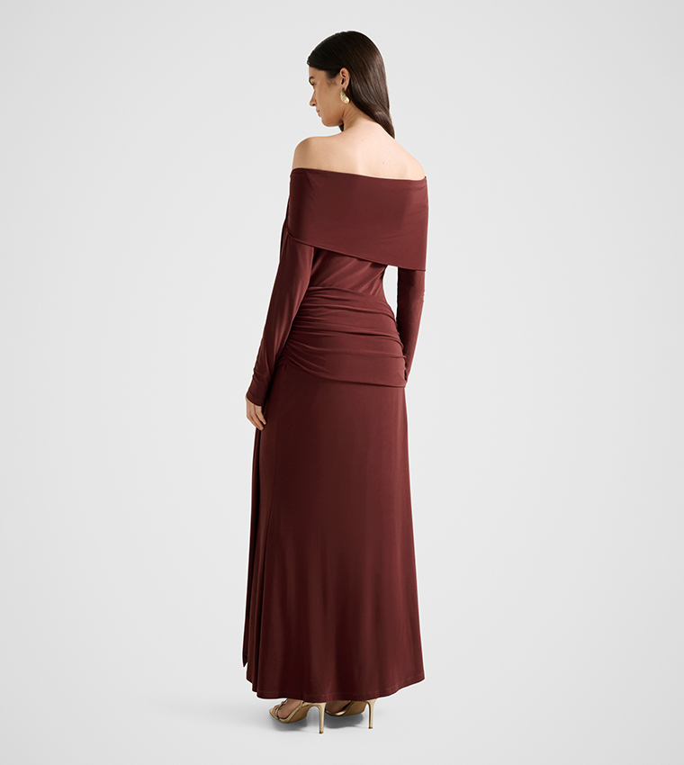 JOCELYN Jersey Draped Maxi Dress