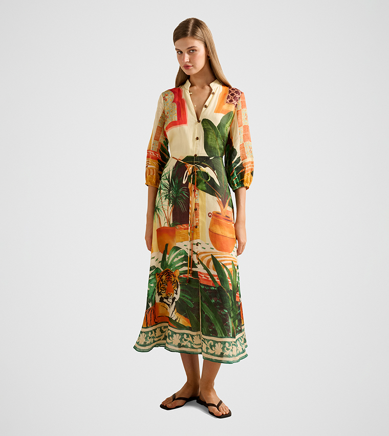 FN ARABELLA Printed Midi Dress