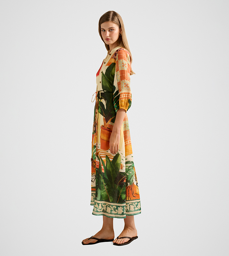 FN ARABELLA Printed Midi Dress