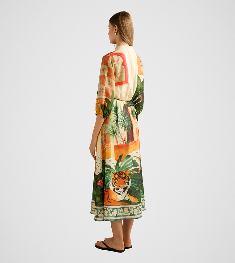 FN ARABELLA Printed Midi Dress