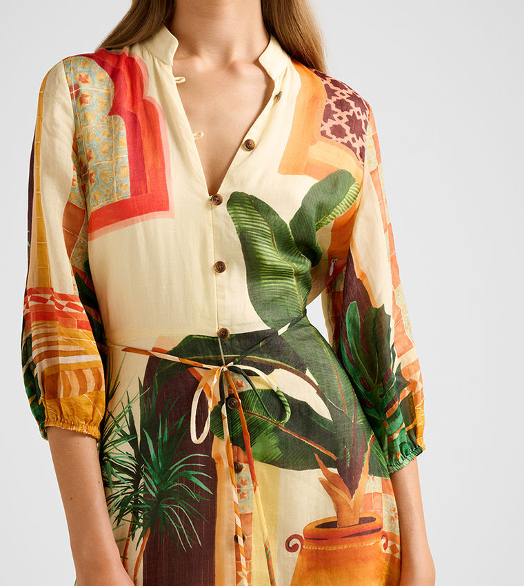 FN ARABELLA Printed Midi Dress