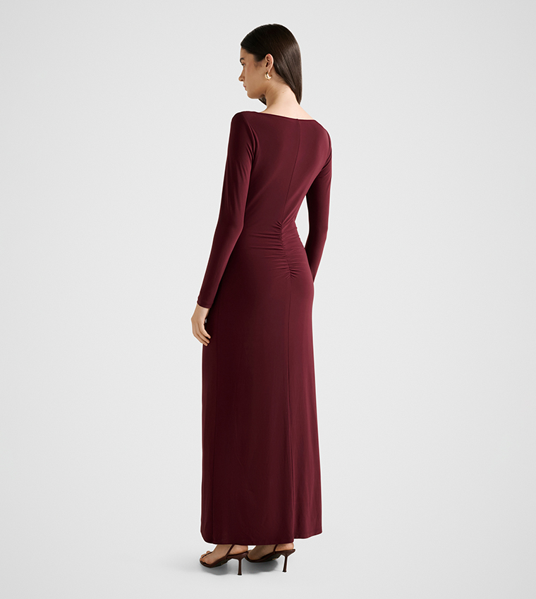 CHERIE Jersey Long Sleeves Maxi Dress