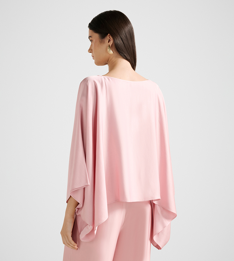 MOIRA Boat Neck Poncho Top