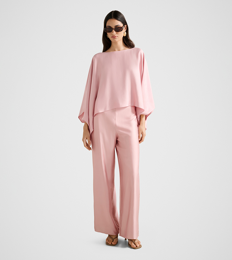 MOIRA Boat Neck Poncho Top