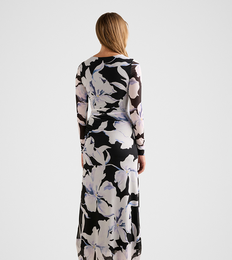 فستان ميدي شبكي كم طويل