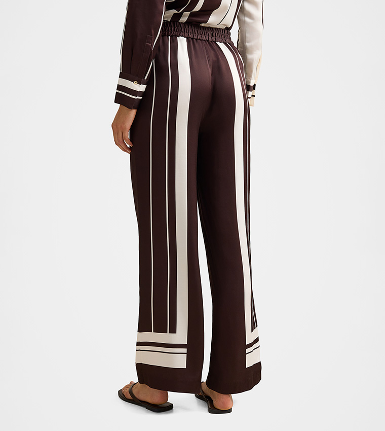 FN MABEL Elastic Waist Wide Leg Pants