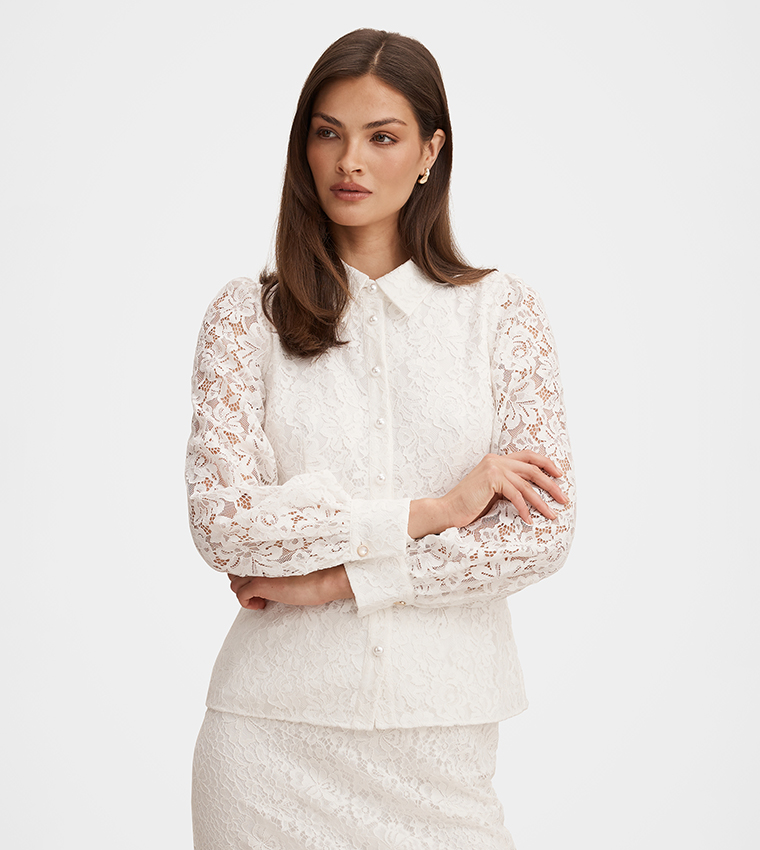 CELINE Lace Long Sleeves Shirt