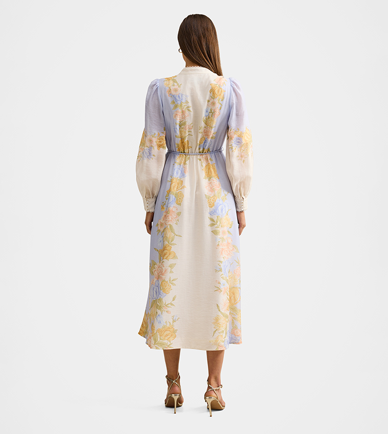 CHRISTINA Floral Printed Midi Dress