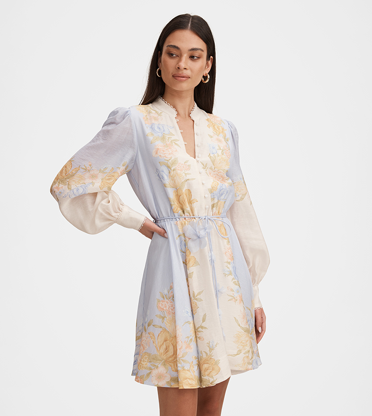 forever new fleur skater mini dress Forever New Super Cute Fleur Skater Style / Salisbury Mint Green Floral Mini Dress Size 10-12 RRP $69.99 (s) - Used As New