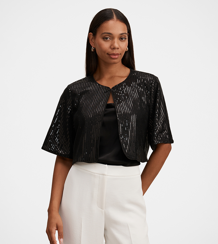 FN SASHA Sequined Cape