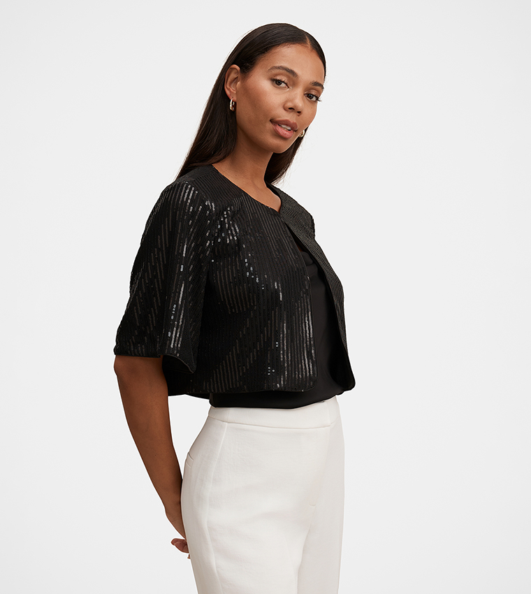 FN SASHA Sequined Cape