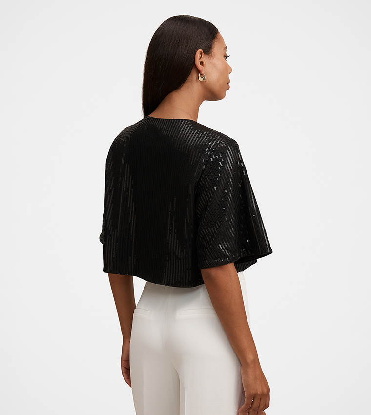 FN SASHA Sequined Cape