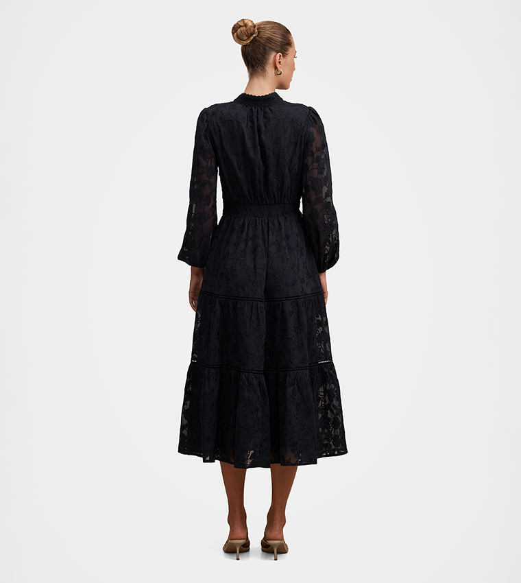 NALA Embroidered Midi Dress