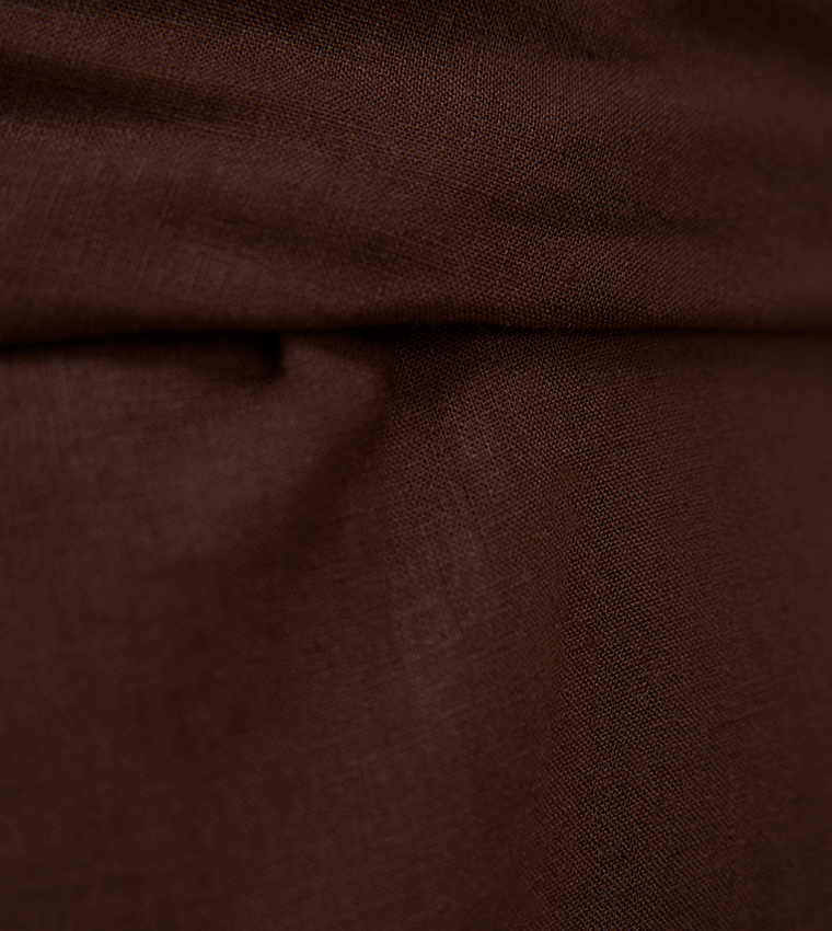 ZOEY V-Neck Tie Detail Midi Dress