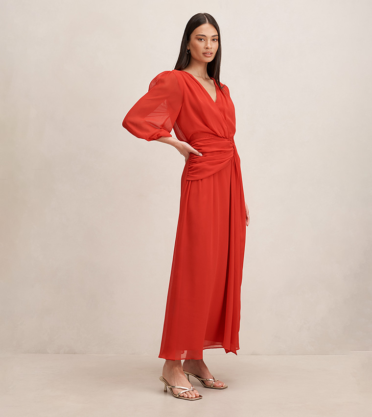 HEATHER 3/4 Sleeves Midaxi Dress