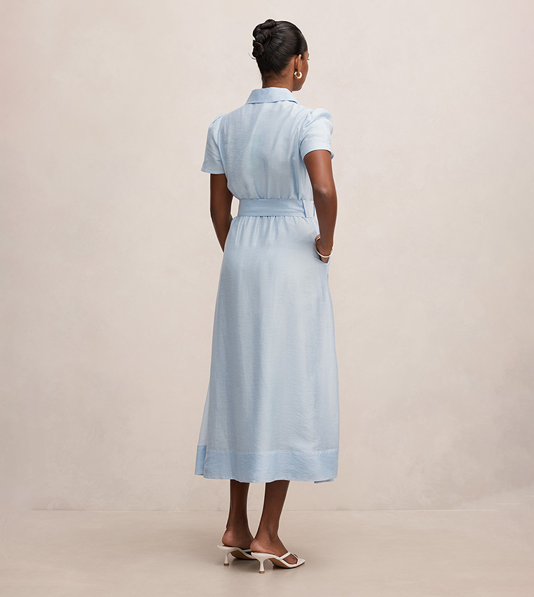 AVERY Petite Short Sleeves Midi Dress