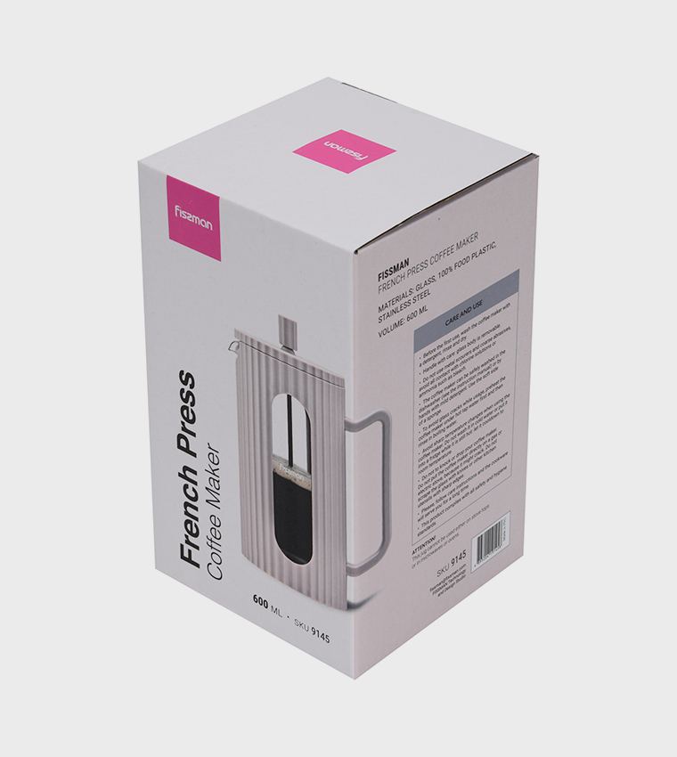 French Press Coffee Maker, 600ml (Borosilicate Glass)