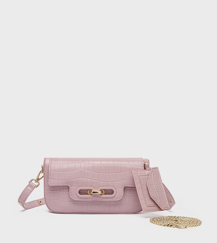 Textured Convertible Crossbody Bag