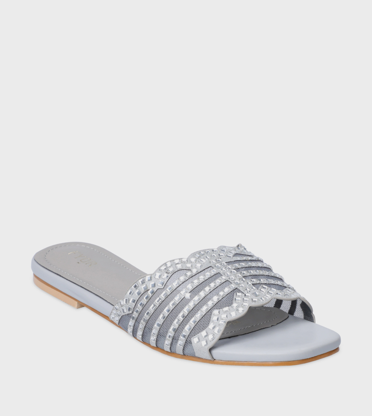 Embellished Flat Sandals