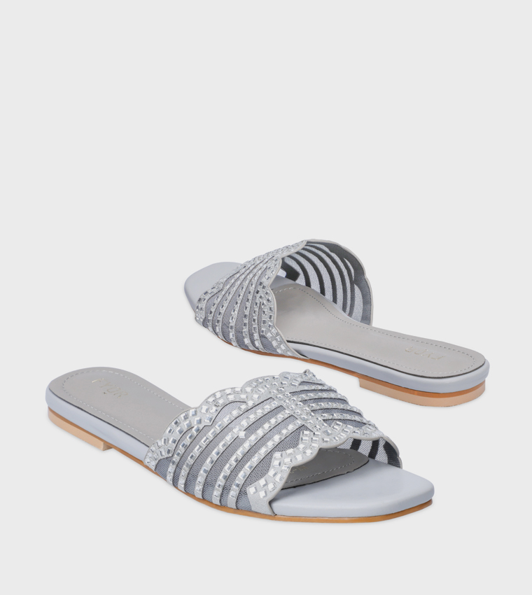Embellished Flat Sandals