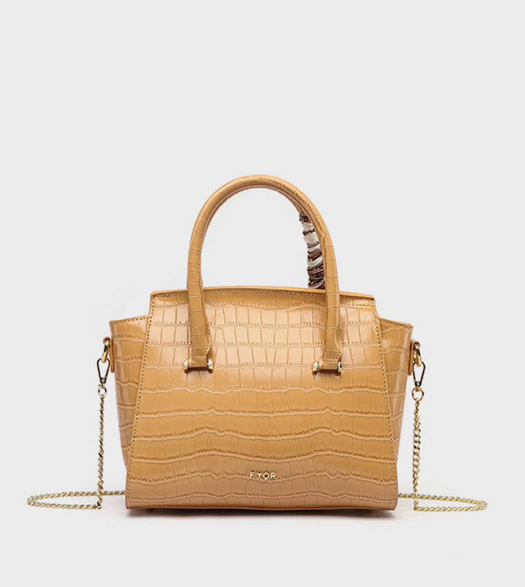 Textured Convertible Handheld Bag