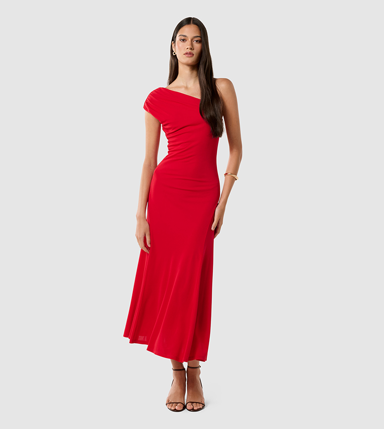 LONDON One Shoulder Midi Dress