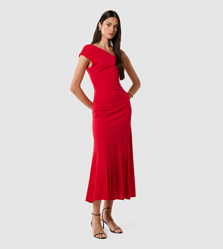 LONDON One Shoulder Midi Dress