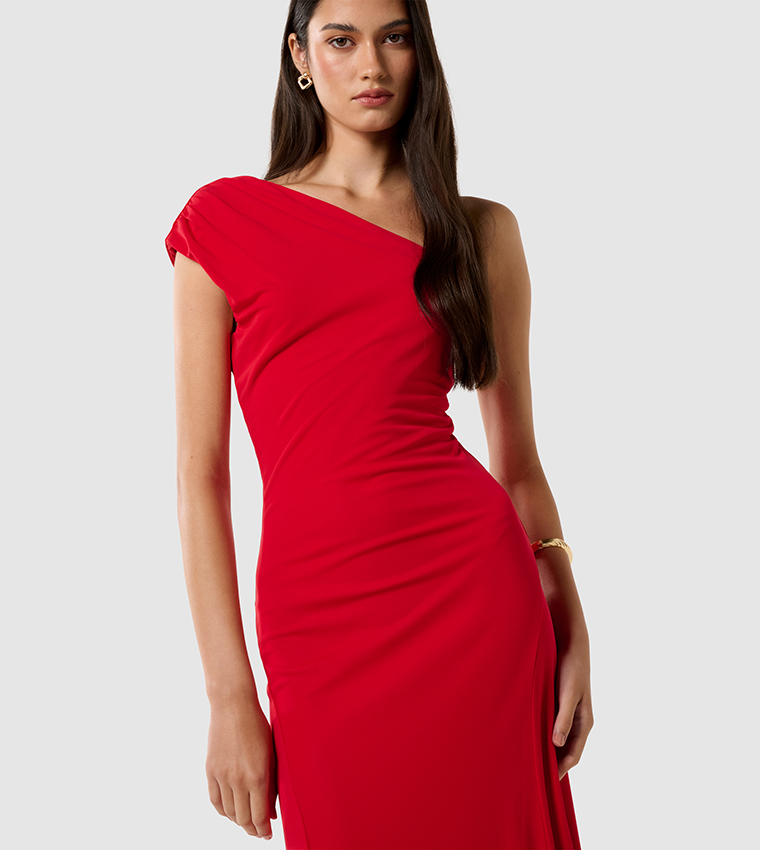 LONDON One Shoulder Midi Dress
