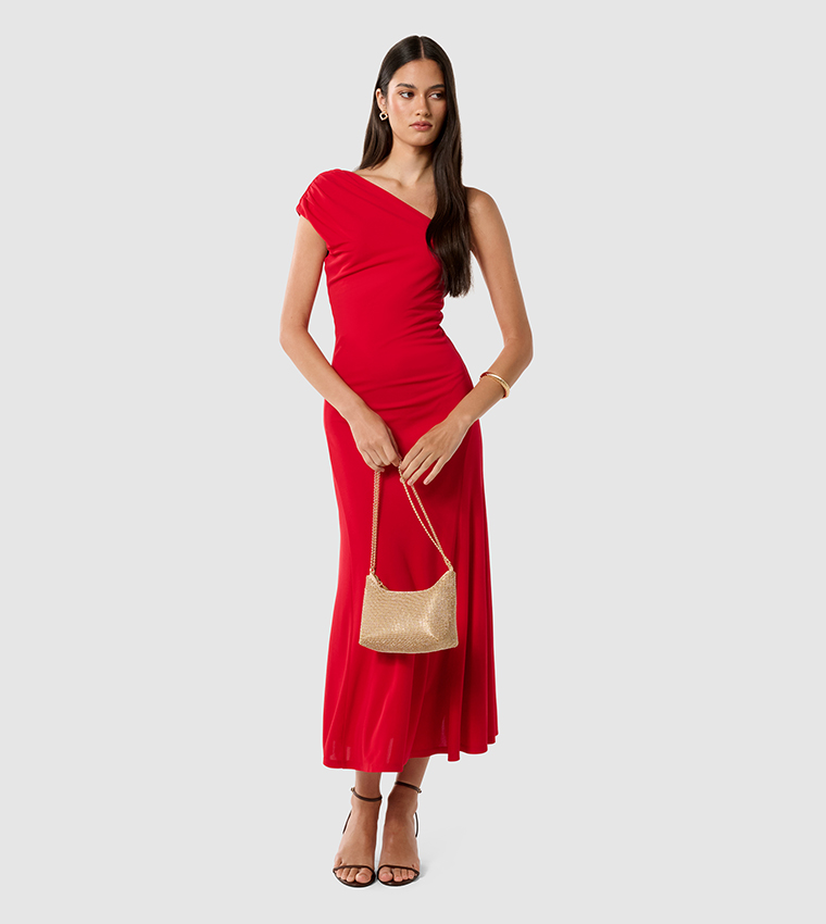 LONDON One Shoulder Midi Dress