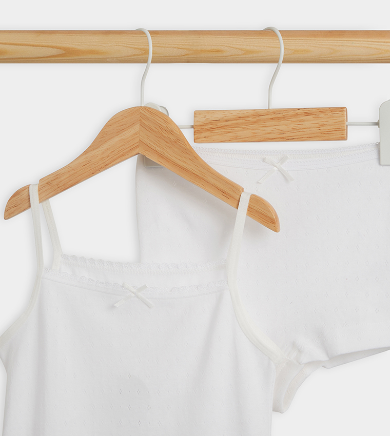 Solid Slip and Boyshorts Set