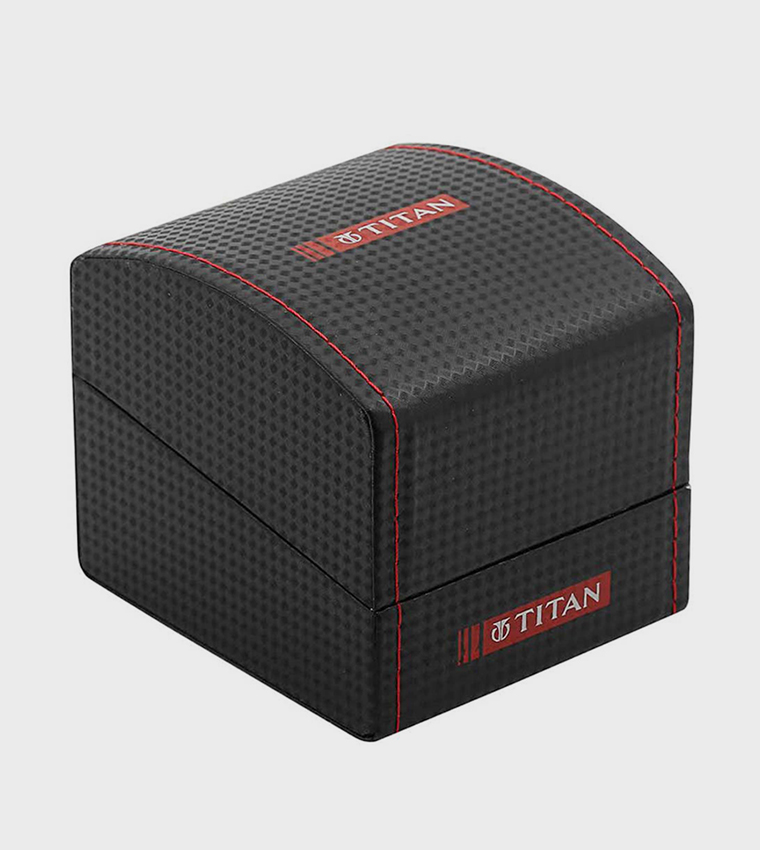 WORKWEAR White Dial Leather Strap Watch