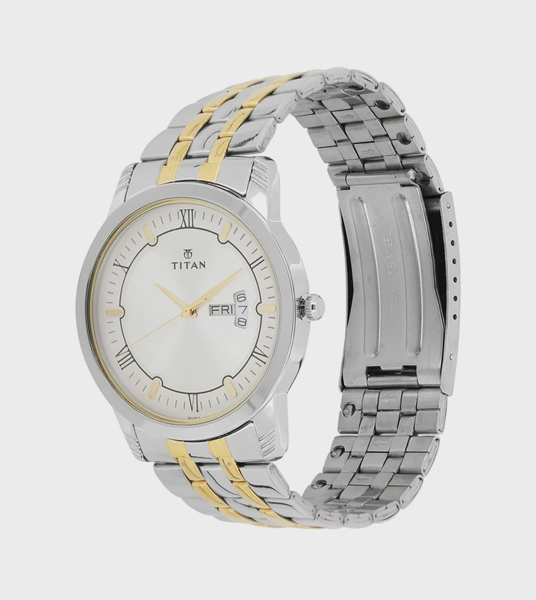 Silver Dial Stainless Steel Strap Analog Watch