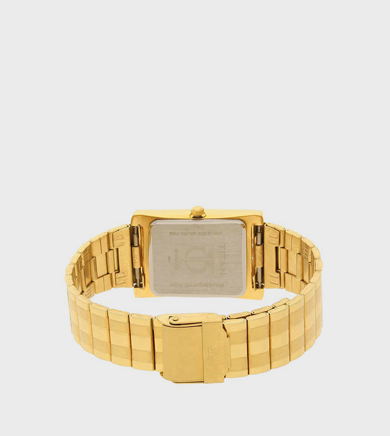 Gold Dial Analog Watch