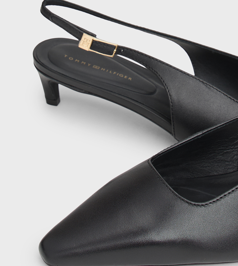 Textured Slingback Pumps