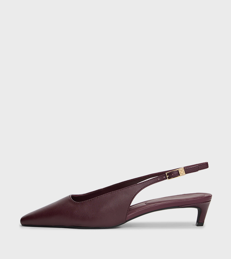 Textured Slingback Pumps