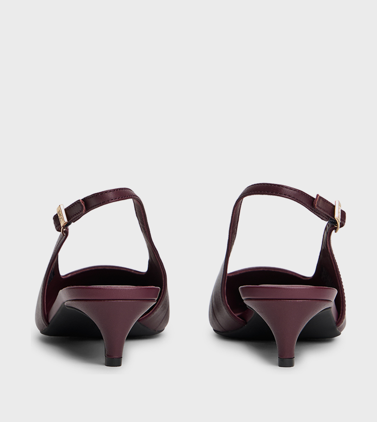 Textured Slingback Pumps