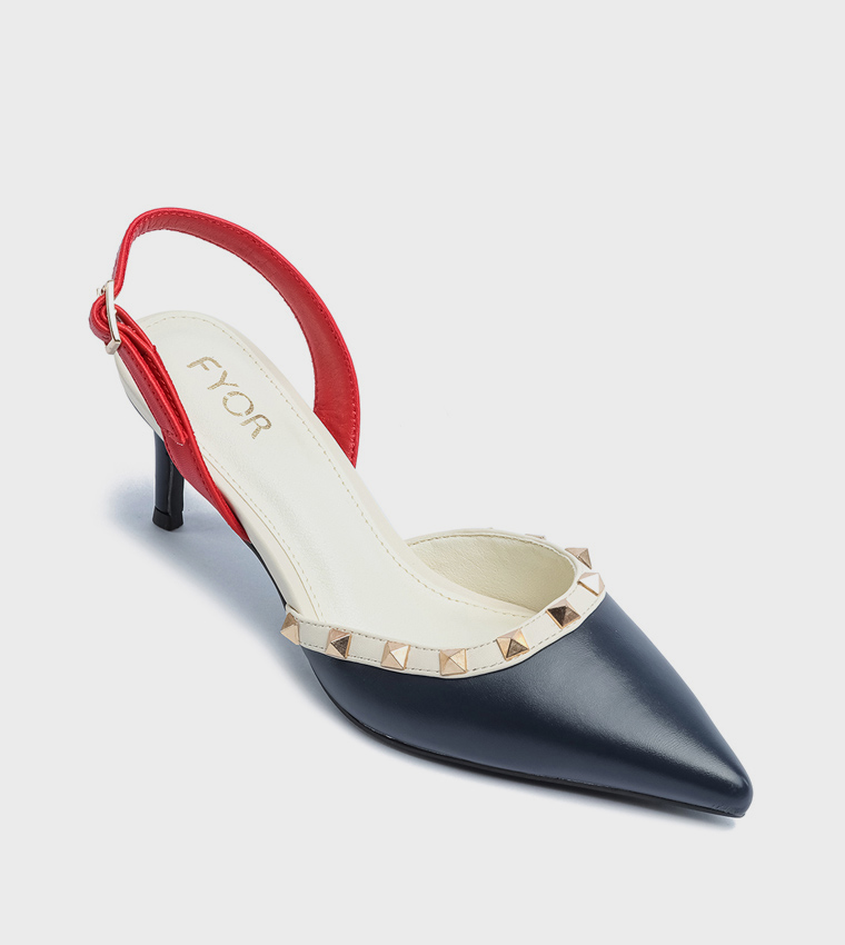 Studded Pointed Toe Pumps