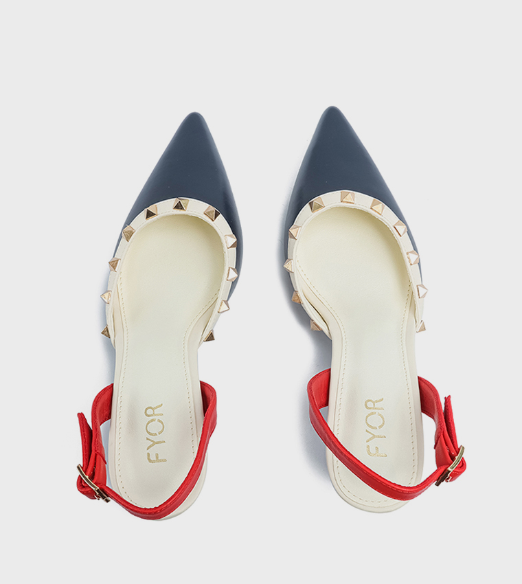 Studded Pointed Toe Pumps