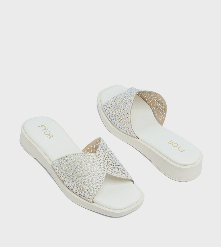 Fyor  Flat Sandals - White Flat Sandals