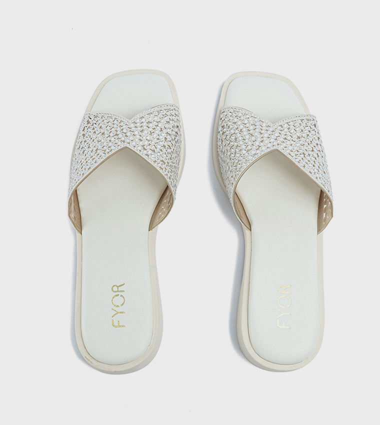 Fyor  Flat Sandals - White Flat Sandals