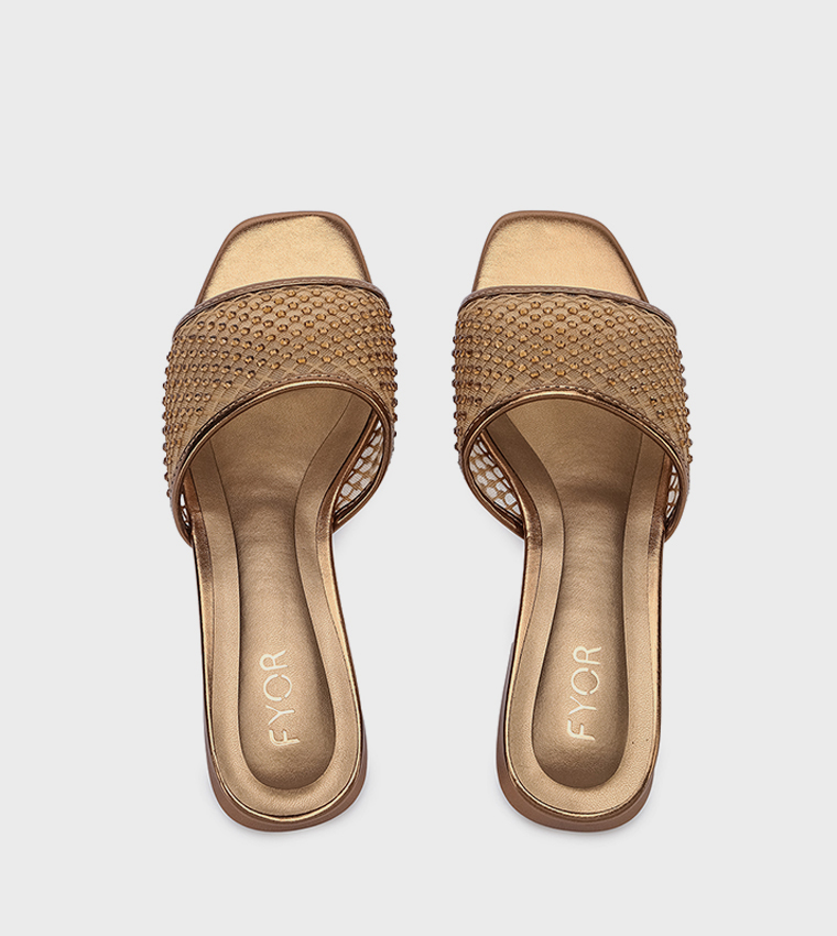 Embellished Open Toe Flat Sandals