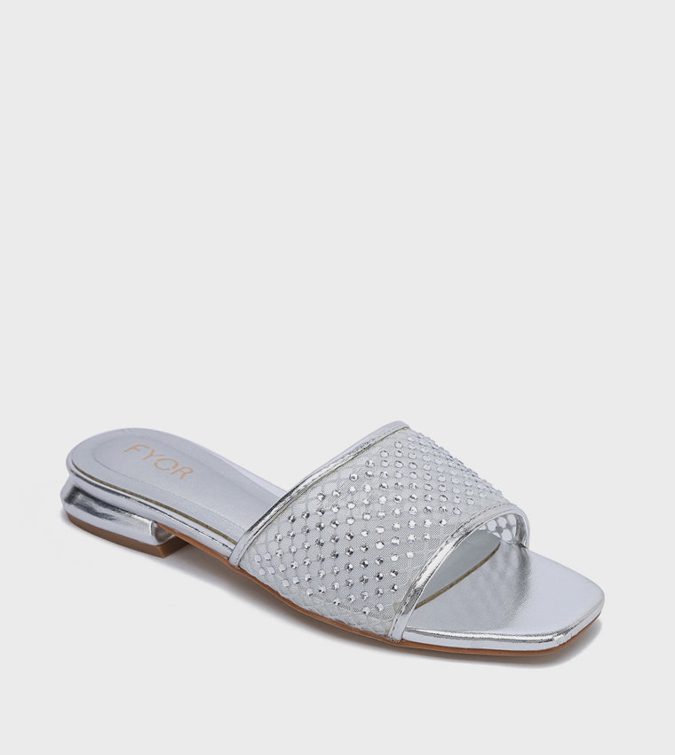 Fyor  Flat Sandals - Silver Flat Sandals