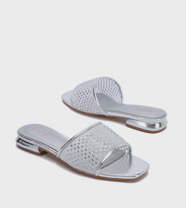 Fyor  Flat Sandals - Silver Flat Sandals