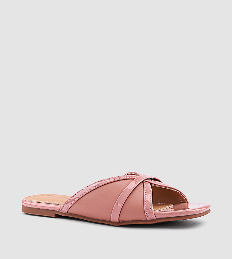 كابلي  أحذية فلات - لحمي Flat Sandals