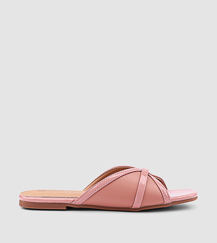 كابلي  أحذية فلات - لحمي Flat Sandals