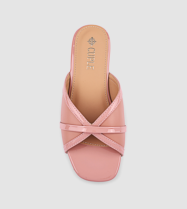 كابلي  أحذية فلات - لحمي Flat Sandals