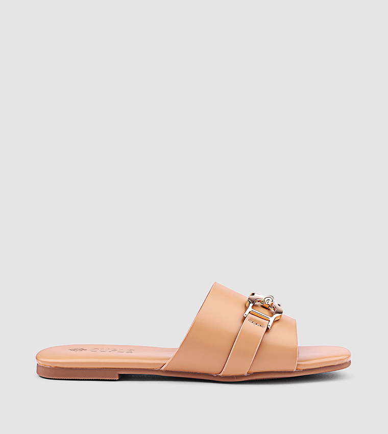 Cuple  Flat Sandals - Beige Flat Sandals