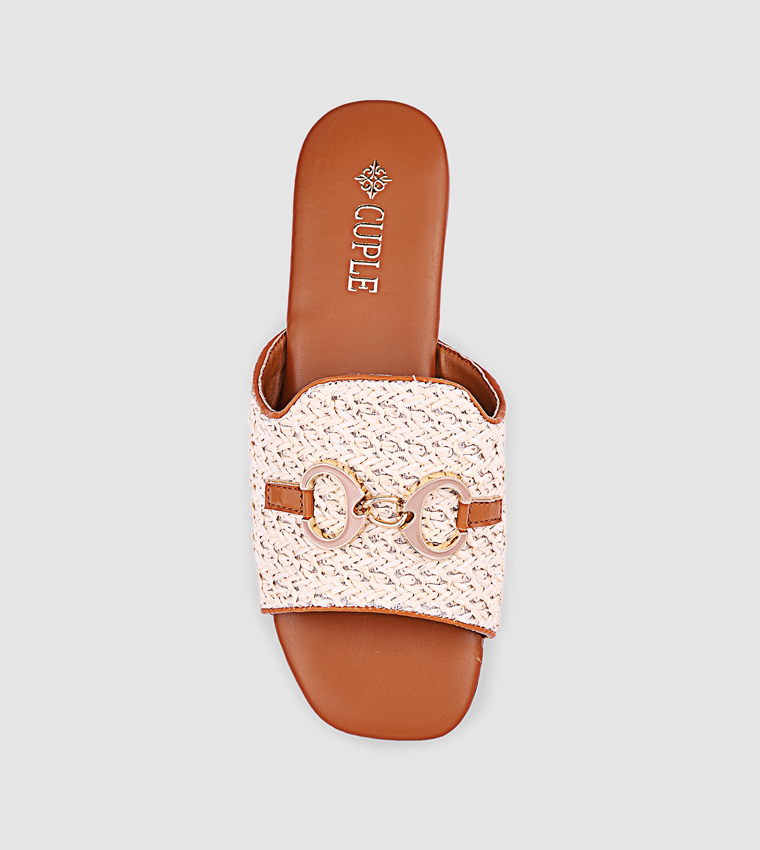 كابلي  أحذية فلات - بني  Flat Sandals