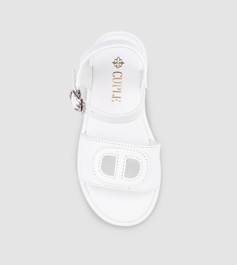 كابلي  أحذية فلات - أبيض Flat Sandals